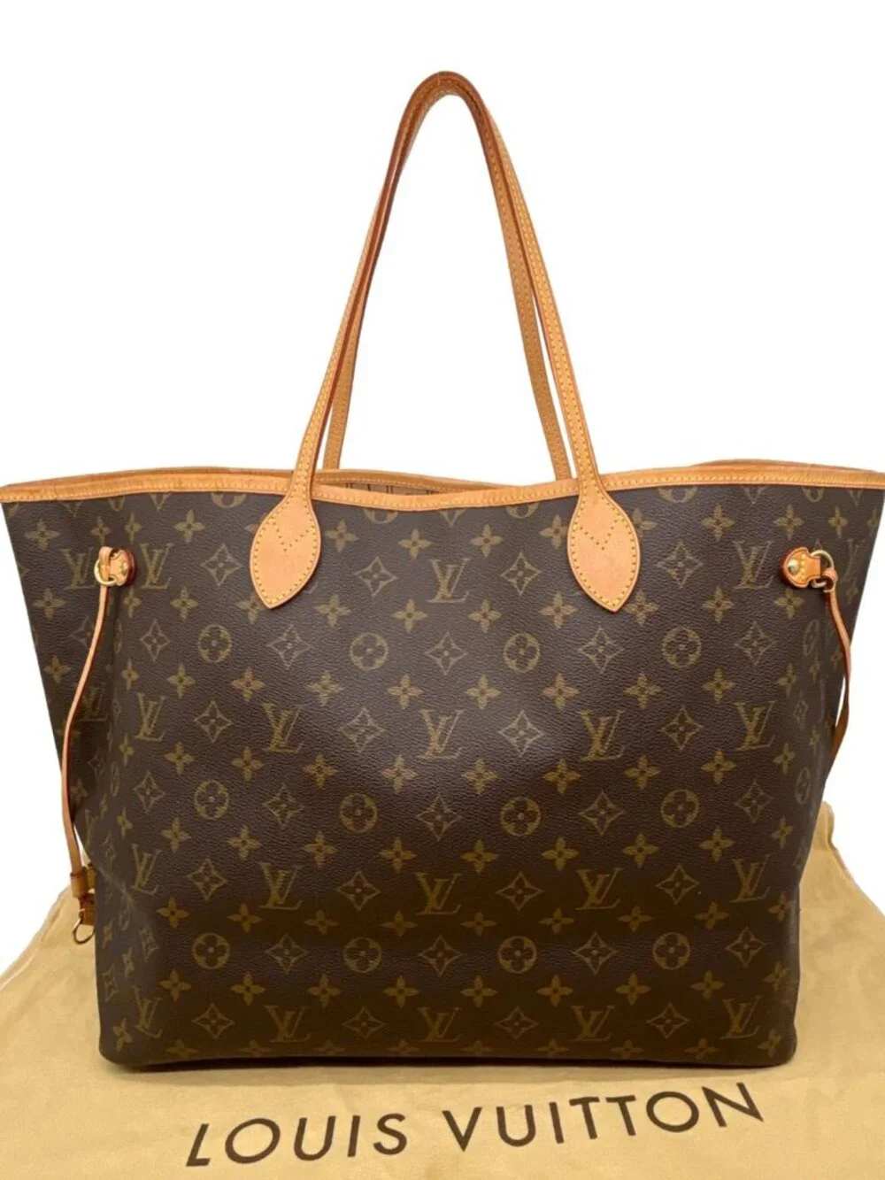 Louis Vuitton Neverfull GM Monogram Canvas Tote Bag Brown
